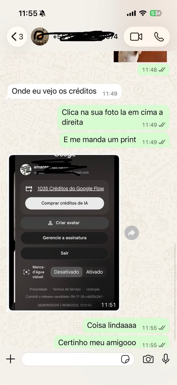 Depoimento 31: cliente mostrando a ativação concluída do Google AI Pro